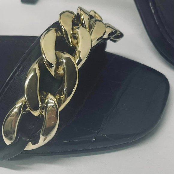 Black high heels~ Quipid~ with chains~ size 8 1/2~ Very good condition - Picture 5 of 9